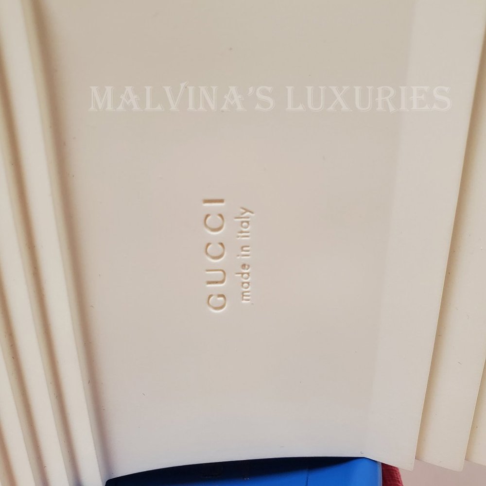 GUCCI SHOES GG SUPREME CANVAS JOY FUCHSIA PLATFORM SLIDE - Picture 11 of 15